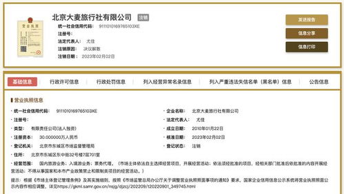 北京大麥旅行社注銷 旅客票務代理市場變動與行業啟示